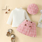 Toddling Girls Fashion Long Sleeve Skirt Suit.