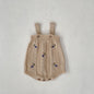 Children's Embroidery Hollow Knitted Coat Romper 2-piece Set.