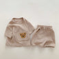 Unisex Baby Suit Clothes For Babies Summer Two-piece Waffle.