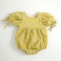 Baby Solid Color Bodysuit Triangle Romper.