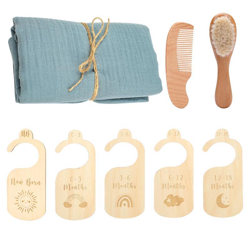 Baby Born Gift Set Wool Brush Baby Skin-friendly Bath Towel Baby One Month Old One Hundred Days Gift Box.