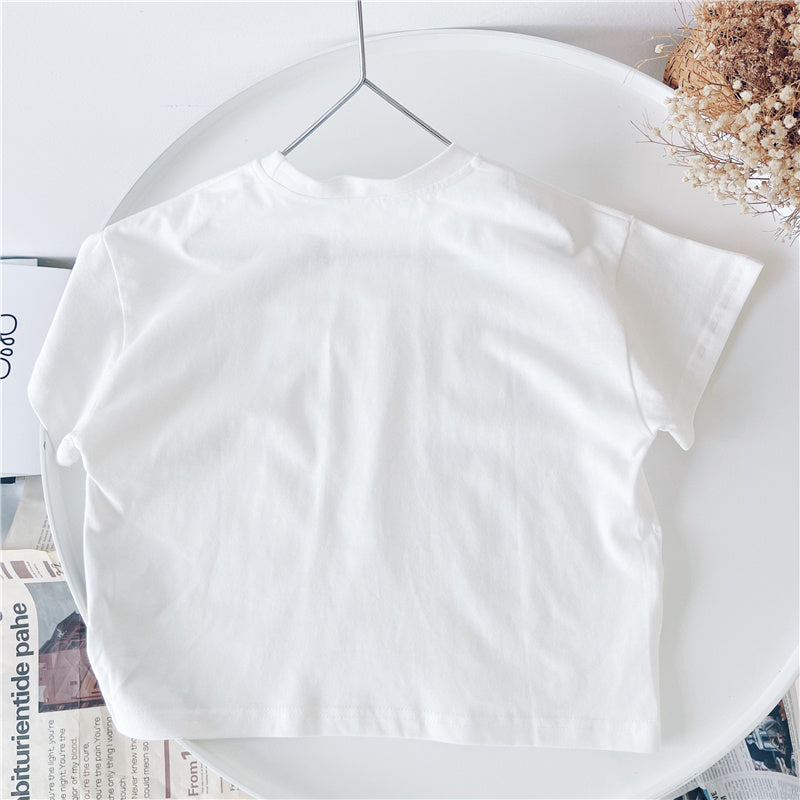 Kids White Short Sleeve T-Shirt