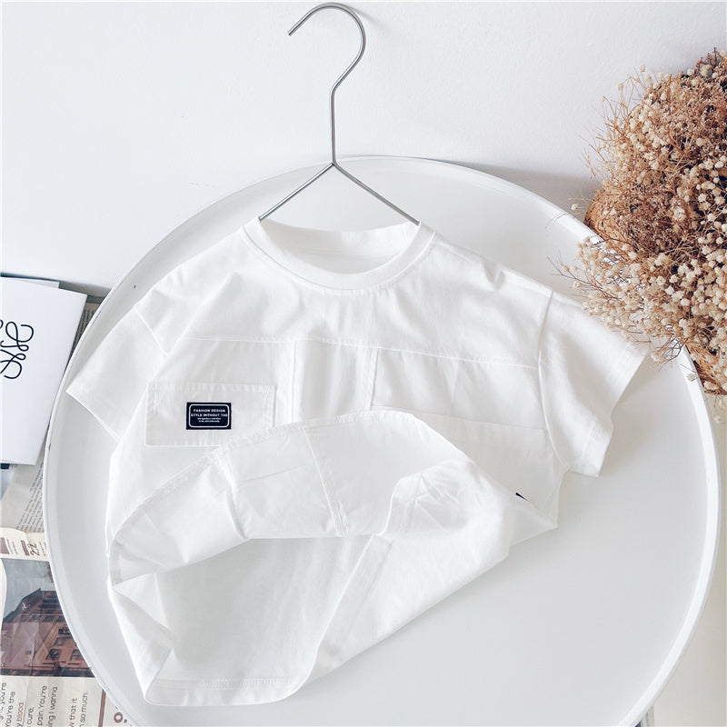 Kids White Short Sleeve T-Shirt