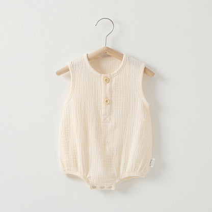 Baby Summer Thin Cotton Gauze Romper.