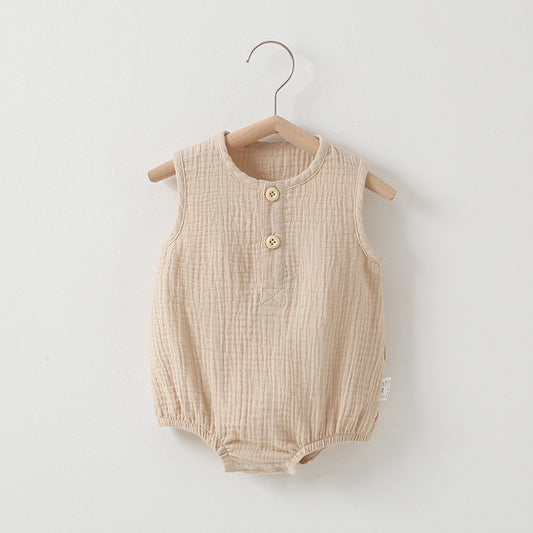 Baby Summer Thin Cotton Gauze Romper.