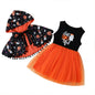 Halloween Cloak Dress Two-piece Set for Girls