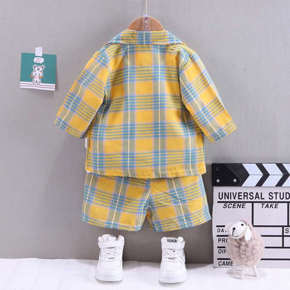 Boys Three Piece Cardigan Suit.