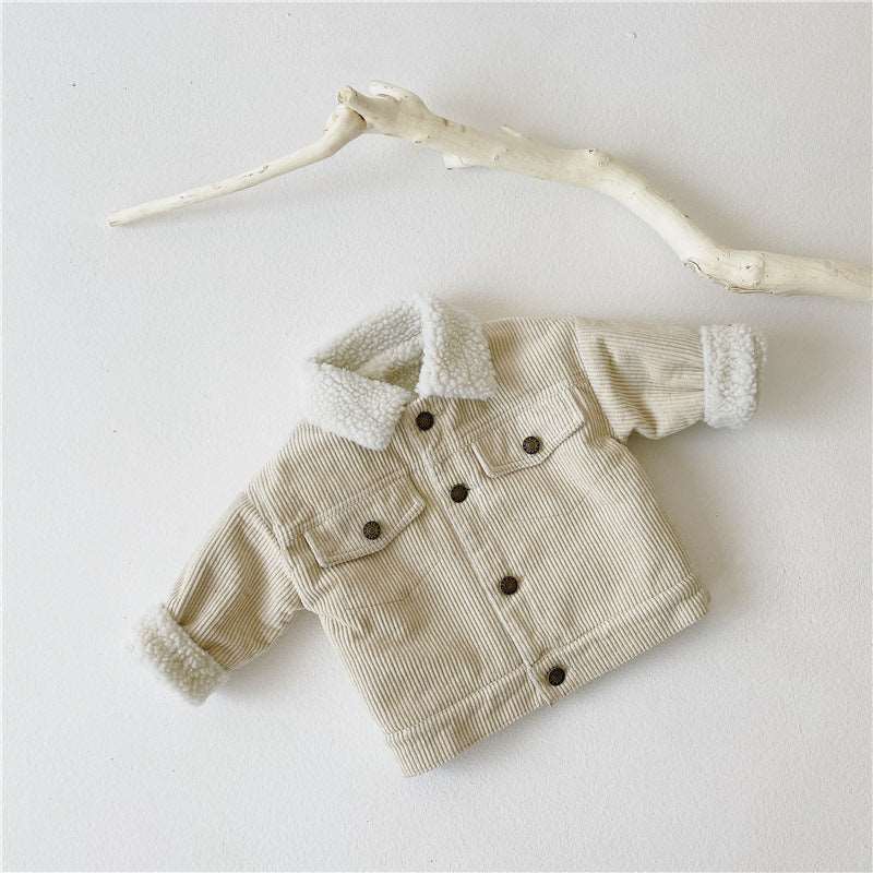 Kids Plush & Thickened Corduroy Jacket