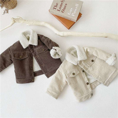 Kids Plush & Thickened Corduroy Jacket