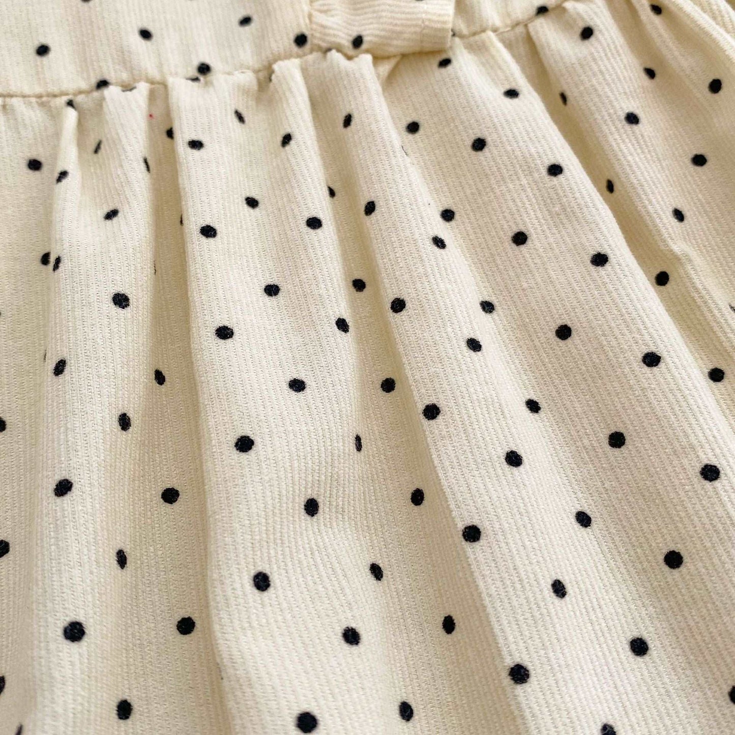 Baby Girl Corduroy Polka Dot Jumpsuit