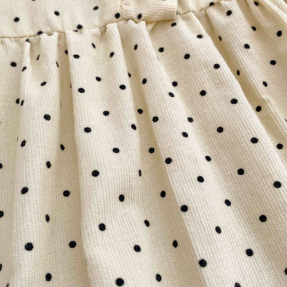 Baby Girl Corduroy Polka Dot Jumpsuit