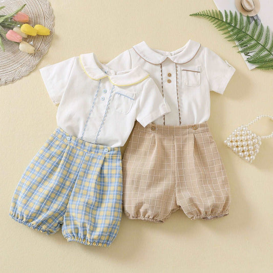 Kids Shirt Shorts Handsome Set