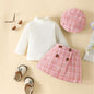 Girls Fashion Long Sleeve Skirt Suit.