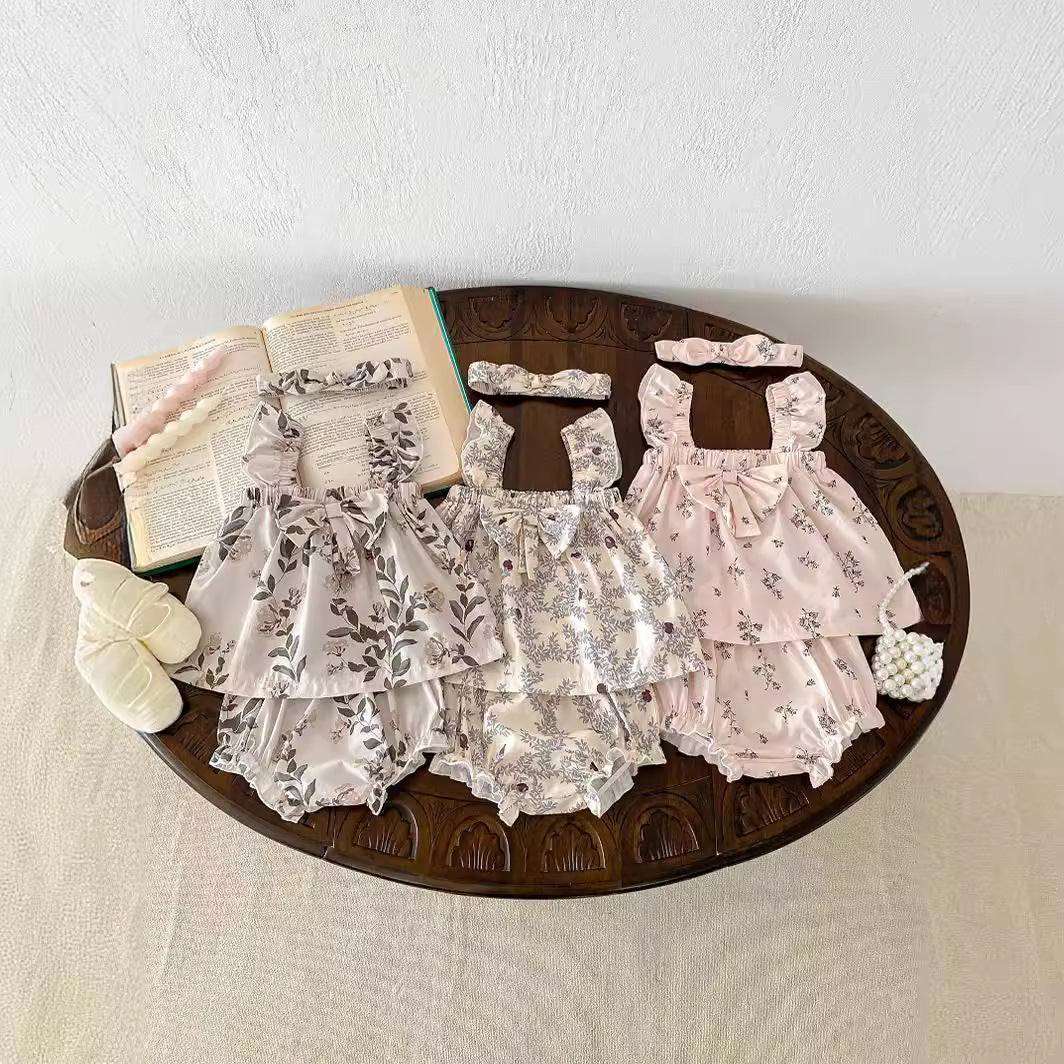 Summer Baby Thin Floral 3-piece Set