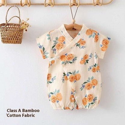 Baby Summer Bamboo Cotton Gauze Thin Romper.