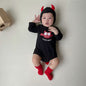 Baby Halloween Little Devil Print Jumpsuit with Hat