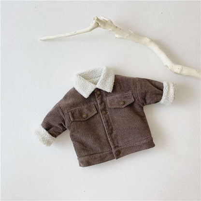 Kids Plush & Thickened Corduroy Jacket