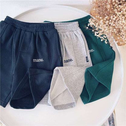 Kids Casual Cotton Elastic Belt Shorts