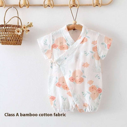 Baby Summer Bamboo Cotton Gauze Thin Romper.