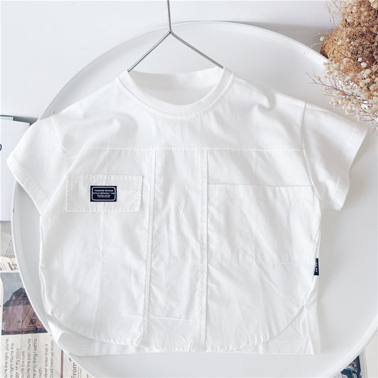 Kids White Short Sleeve T-Shirt