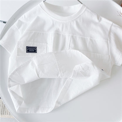 Kids White Short Sleeve T-Shirt