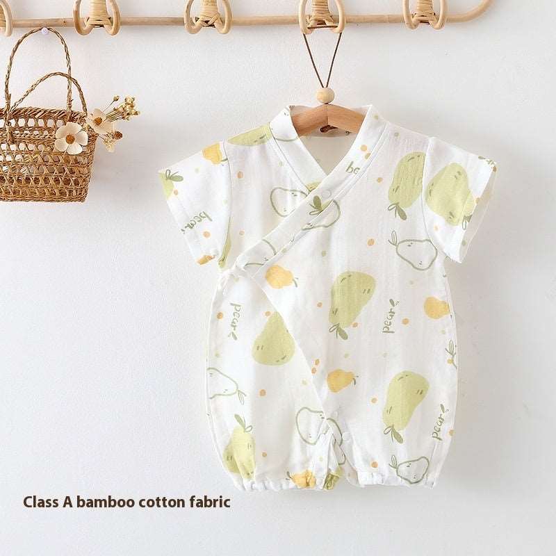 Baby Summer Bamboo Cotton Gauze Thin Romper.