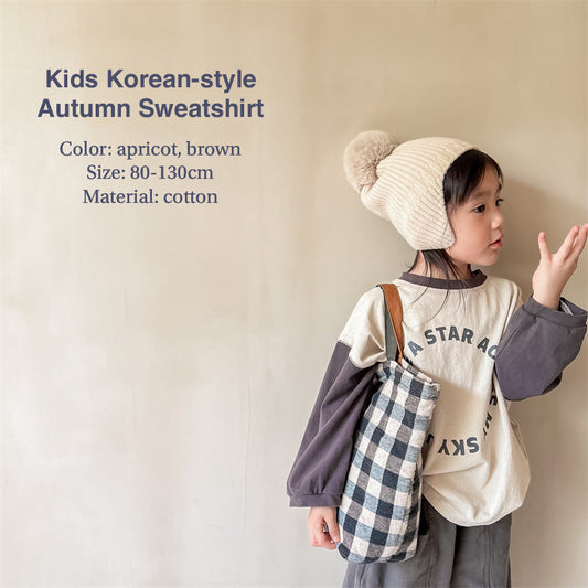 Kids Korean Style Autumn Sweatshirt