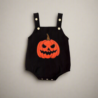 Baby Halloween Embroidery Pumpkin Romper