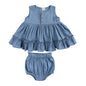 Korean Baby Girls' Sleeveless Skirt blue