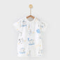 Thin organic cotton romper for babies.