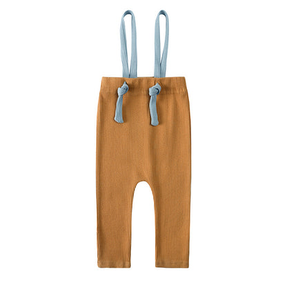 Baby Overalls Solid Color High-elastic Leggings