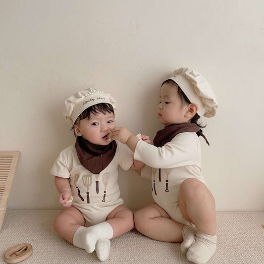 Baby Chef Modeling Romper