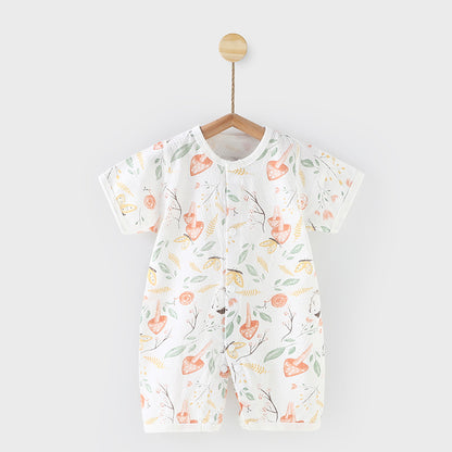 Thin organic cotton romper for babies.