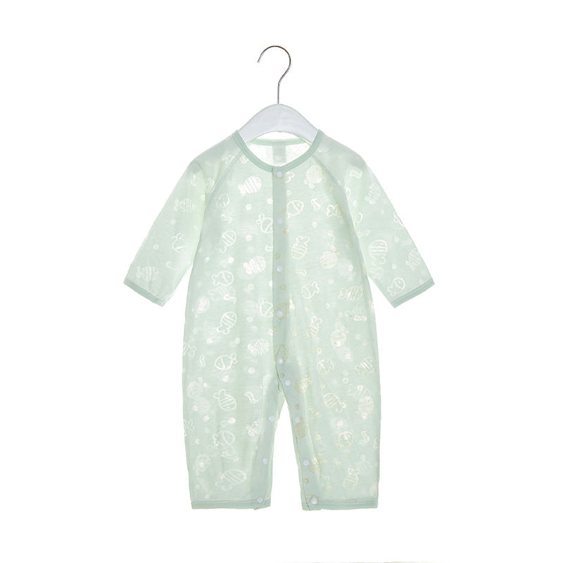 Thin Long-sleeve Jumpsuit Newborn Pajamas