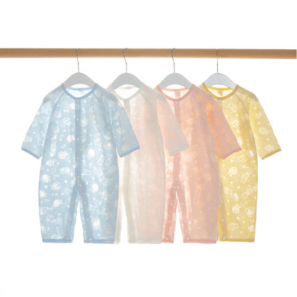 Thin Long-sleeve Jumpsuit Newborn Pajamas