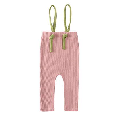 Baby Overalls Solid Color High-elastic Leggings