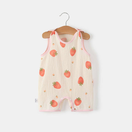 Baby Vest Jumpsuit Summer Thin Gauze