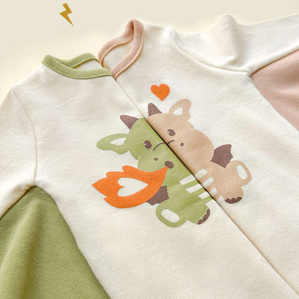 Fire-breathing Dragon Print Modeling Baby Romper