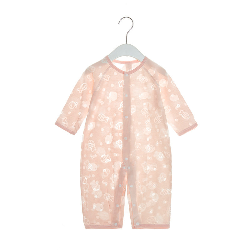 Thin Long-sleeve Jumpsuit Newborn Pajamas