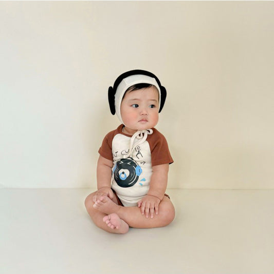 Little DJ Print Modeling Baby Romper