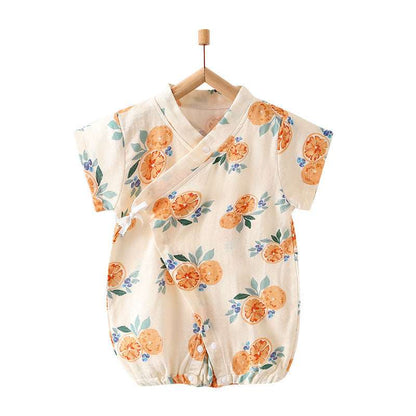 Baby Summer Bamboo Cotton Gauze Thin Romper.