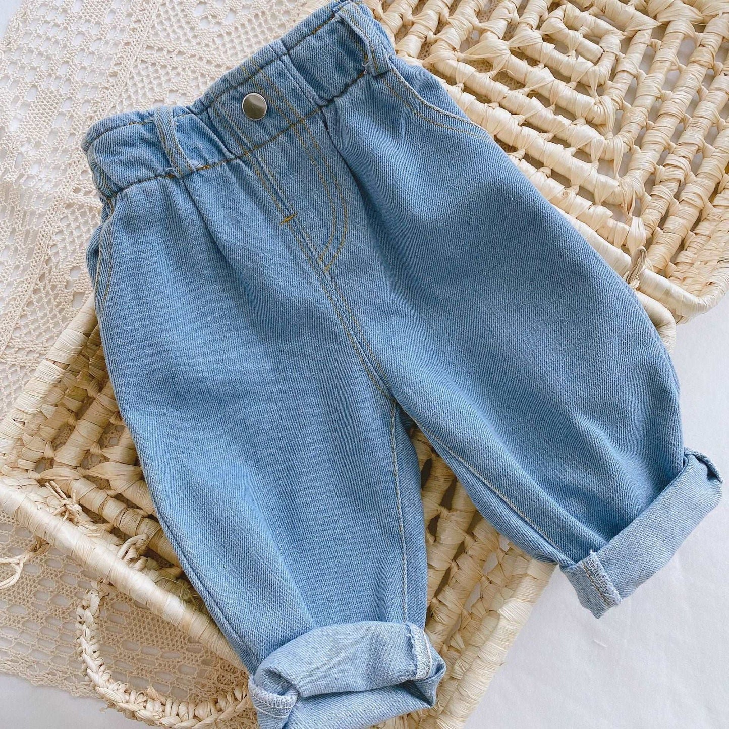 Korean Style Casual Soft Kids Jeans.