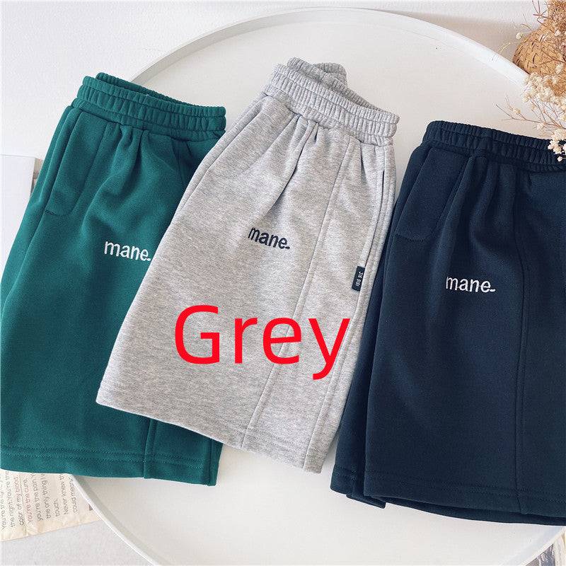 Kids Casual Cotton Elastic Belt Shorts