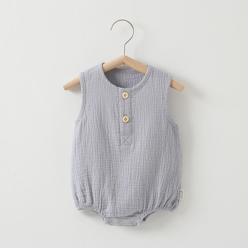 Baby Summer Thin Cotton Gauze Romper.