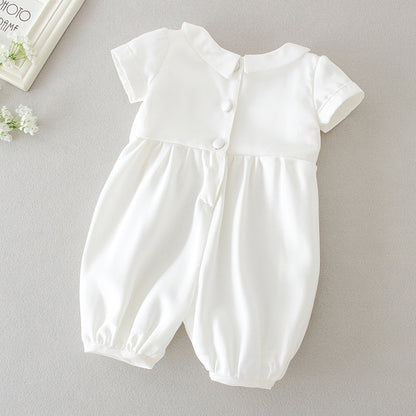 Boy's White Two-piece Set Suit