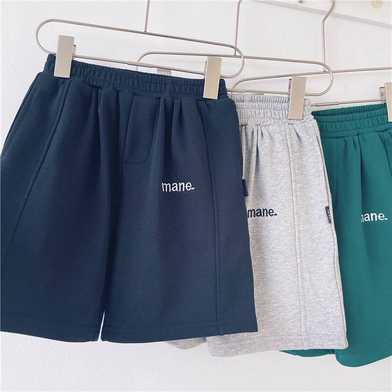 Kids Casual Cotton Elastic Belt Shorts